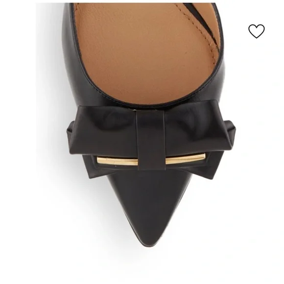 Ferragamo Arita leather D’Orsay pump kitten heel 9 black bow point toe - Picture 3 of 10